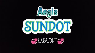 SUNDOT  karaoke Aegis  Opm tagalog song karaoke [upl. by Chil]