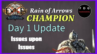 Disconnects amp Twitch Issues  Day 1 Update Rain of Arrows Champion Path of Exile 322 [upl. by Hermione]