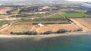 Cyprus Paphos airport landing Boeing 747400 [upl. by Esirahs]