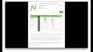 The NComputing Care app Register your thin clients and monitor your servers [upl. by Arreic460]