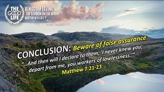 CONCLUSION quotBeware of False Assurancequot [upl. by Betthezel]