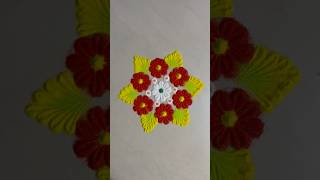 Easy and small rangoli design rangoli rangolidesigns diwalirangoli diwali shorts [upl. by Huntlee820]