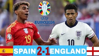 Spain vs England 21  All Goals amp Highlights  Euro Final 2024 [upl. by Arihk518]