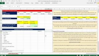 Excel Accounting Schedule of Expected Cash Collections Using A Set Of Assumptions  Formula Inputs [upl. by Namia]