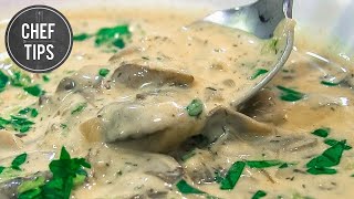 Hungarian Mushroom Soup Recipe  Chef Tips [upl. by Eronaele]