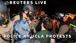 LIVE Police arrive at UCLA protest camp after clashes [upl. by Adnoma]