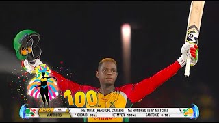 Shimron Hetmyer becomes the youngest player to score a century in CPL  CPL 2018 [upl. by Elleoj]