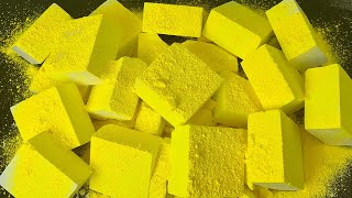 20 Blocks of Vibrant Yellow Gym Chalk  Satisfying ASMR [upl. by Lemire]