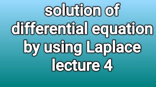 How to solve differential equation using Laplace transformation [upl. by Yonita]