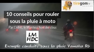 Conduite sous la pluie  Freinage et accélération  Yamaha R6 [upl. by Primrosa]