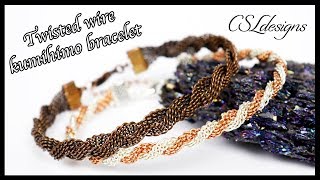 Twisted wire kumihimo bracelet [upl. by Annalee]