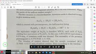 Lecture 8 OxidationReduction Titration [upl. by Costin]