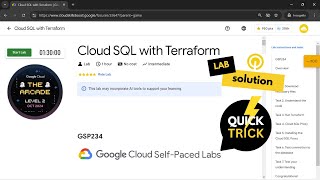 Cloud SQL with Terraform Solution  Qwiklabs  GSP234 [upl. by Tnahs914]