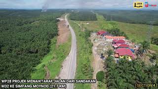 Kemajuan terkini Lebuhraya Pan Borneo Sabah Pakej Kerja 28 [upl. by Dowdell170]