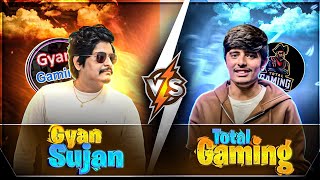 TOTAL GAMING VS GYAN GAMING  AFTER AJJUBHAI FACE REVEAL 4VS4 CLASH SQUAD FIGHT  Garena Free Fire [upl. by Ellecrag]