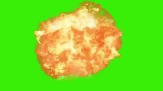 Explosion croma key green screen with explosion sound effect [upl. by Yecram81]