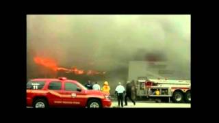 Commerical Fire Collapse Near Miss [upl. by Vachill]