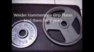 Best Olympic Plates  Weider style Grip Plates Weights review [upl. by Heidt]