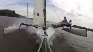 Weta Trimaran Sailing in Heavy Winds [upl. by Lalita871]