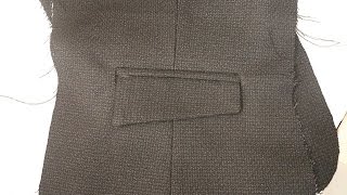 SEWING JETTED POCKET FOR TAILORING JACKET FOR BEGINNERS [upl. by Ttebroc]