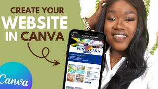 HOW TO CREATE A WEBSITE IN CANVA TRAVEL AGENT WEBSITE [upl. by Gerek]