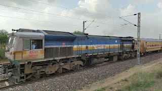 Ex GOC BGKT WDP4D dangerous speed with 14814 Bhopal  Jodhpur Express [upl. by Ettenal]