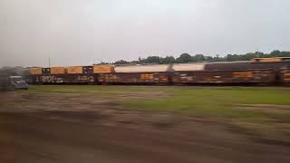 CSX Rigby Yard South Portland ME viewed from Downeaster [upl. by Acul]