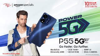 itel P55 5G  MediaTek Dimensity 6080  12GB RAM  128GB ROM [upl. by Einahpats371]