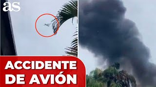 El IMPACTANTE VÍDEO de cómo ha CAÍDO un AVIÓN en BRASIL  ACTUALIDAD [upl. by Dupuy]