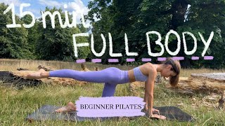 15MIN full body pilates workout for beginners  tone and lengthen your body  no equipment [upl. by Swords]