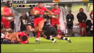 Top142014 2015J06Brive vs Toulonles 8 essais [upl. by Eecal431]