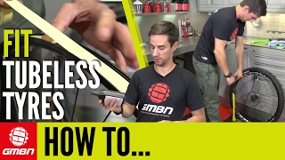 How To Fit Tubeless MTB Tyres  Mountain Bike Maintenance [upl. by Allegra]