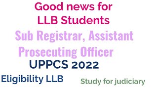 Sub Registrar Assistant Prosecuting Officer UPPSC 2022 UPPSC UPPCS [upl. by Gavini]