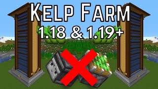 Minecraft Tutorial  Kelp farm 118  Fully Automatic [upl. by Lello369]