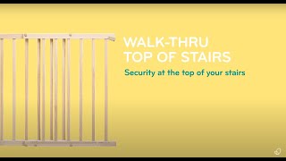 Evenflo WalkThru™ Top Of Stairs Gate [upl. by Kimberlyn487]