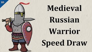 Medieval Russian Warrior speed draw [upl. by Kiersten]