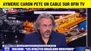 AYMERIC CARON DEFONCE UN SUCEUR DISRAEL INCONDITIONNEL SUR BFM TV [upl. by Uok513]