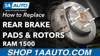 How to Replace Rear Brakes 0918 Ram 1500 [upl. by Cram981]