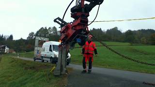 econtech Pflugystem basierend auf einem Huddig im Einsatz für die Firma Rhön Montage [upl. by Xet]