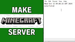 How To Make A Minecraft Server For Free 2024  All Versions [upl. by Timmy]