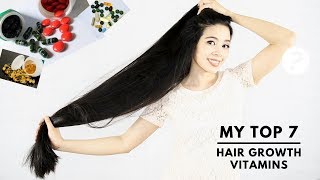 My Top 7 Vitamins amp Supplements for Faster Hair Growth amp Thicker HairBeautyklove [upl. by Ariella501]