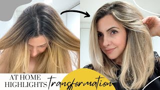 Highlighting HAIR TRANSFORMATION AT HOME Tutorial [upl. by Aratal]