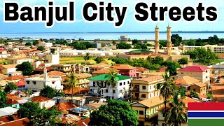 Discovering Banjuls Streets Old Style Homes and Local Life the Gambia Africa  Banjul City Streets [upl. by Sauder]