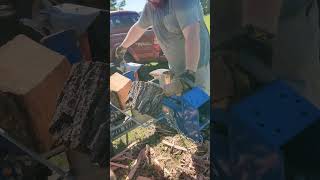 Fire wood chunks for the mini wood stove How long do you like your wood [upl. by Lehmann779]