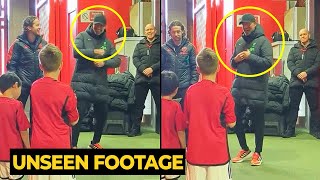 Jurgen Klopp look so humble joking with Man United young ballboys in tunnel  Football News Today [upl. by Odranoel]