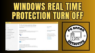 How to Turn Off Real Time Protection in Windows 10 [upl. by Nnyre460]