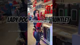 Trying on the nano gauntlet at DCA disneyland ladypoolguardiansofthegalaxy cosplay viralvideo [upl. by Chemash]