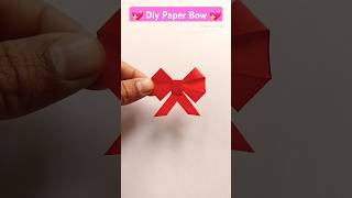 Diy Paper Bow🎀❤️shortspapercraftartcraftbowtrendingviral [upl. by Euhsoj]