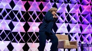 Woman Throws Shoe at Hillary Clinton During Speech [upl. by Lahcym]