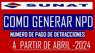 GENERAR NUMERO DE PAGO DE DETRACCIONES [upl. by Lorain]